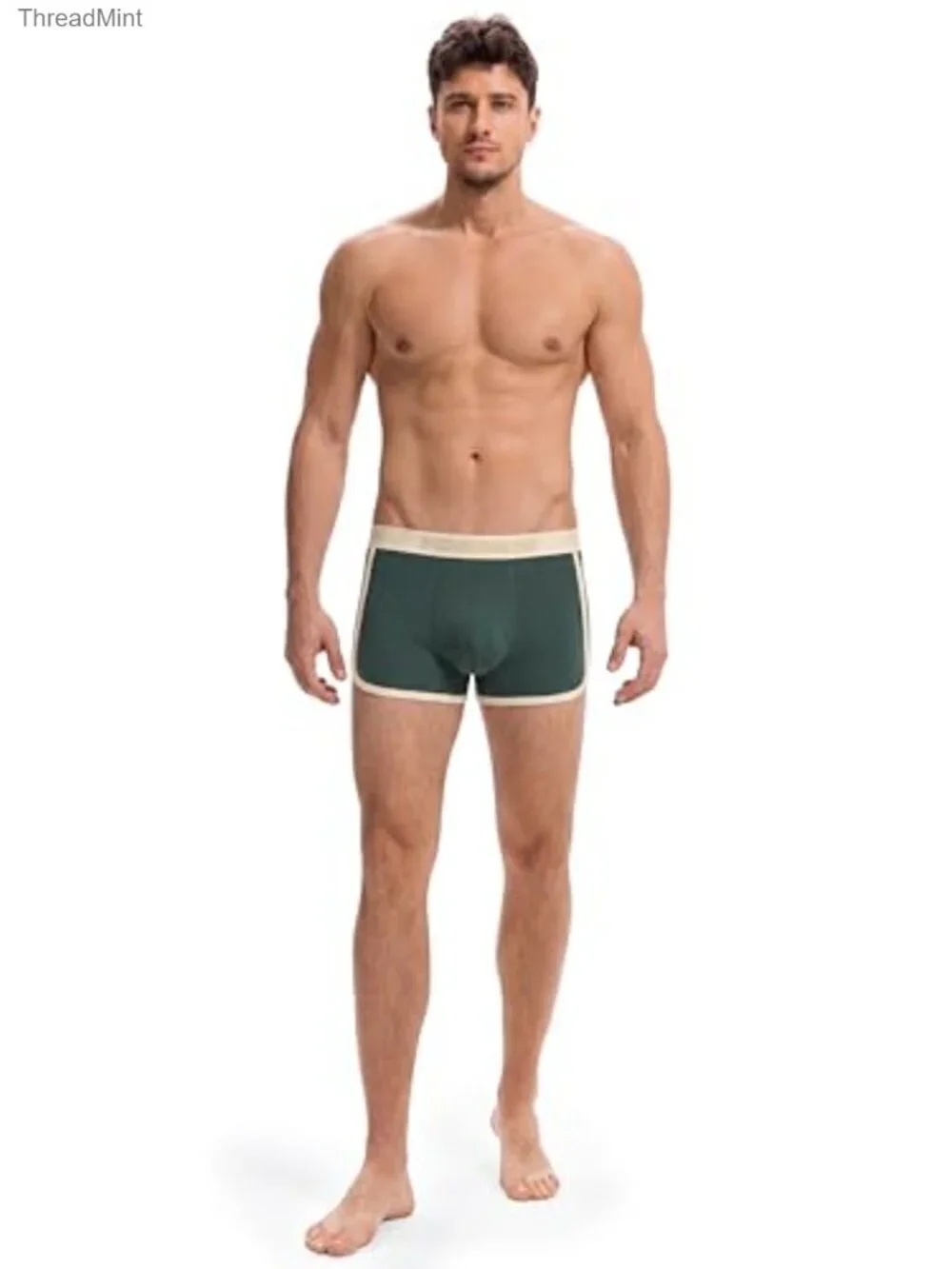 Mens Boxer Briefs 3 Pack Breathable Ribbed Seamless Underwear